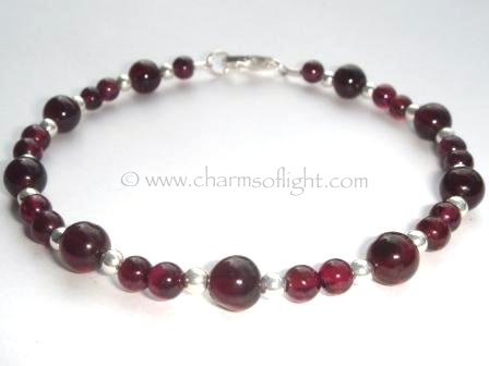Garnet & Hematite Bracelet